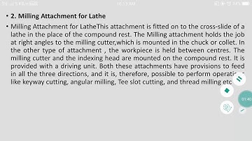 lathe attachment ME/MA209 DINESH KUMAR