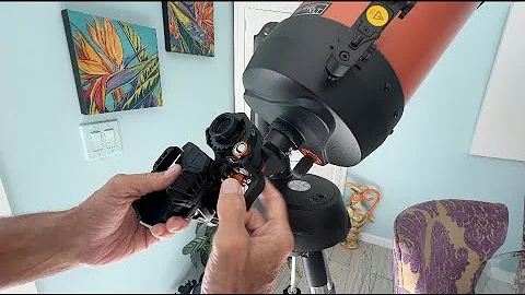 How to attach Celestron NexYZ 3 Axis Universal Smartphone Adapter to your Telescope