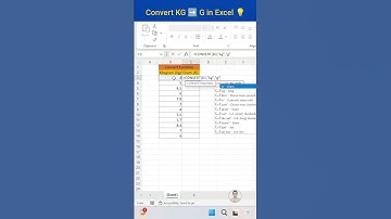 Convert KG to Gram in 1 Second ⏱️ | Excel Smart Formula!