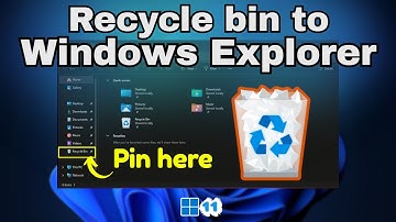 How to Pin RECYCLE BIN to Quick Access in Windows 11