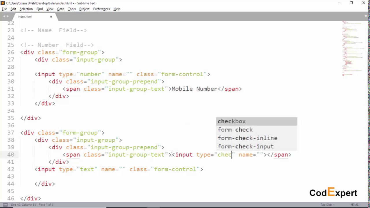 18 Form Input Groups in Bootstrap 4 in Urdu/Hindi - YouTube
