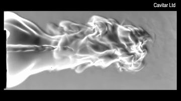 Gas flow of a blowtorch with Schlieren imaging and CAVILUX