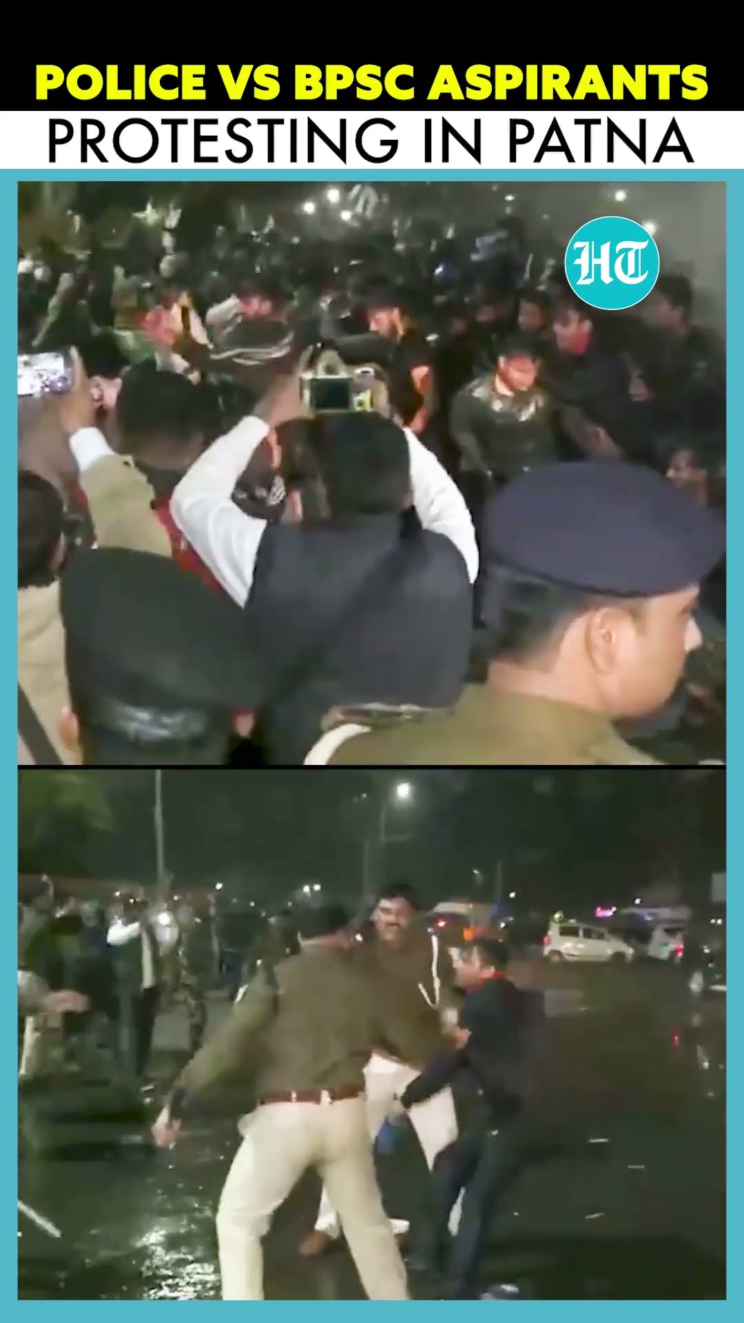 Police Conduct Lathi Charge, Use Water Cannons On BPSC Aspirants Protesting For Re-Test In Patna