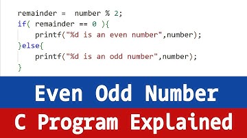 C Program to Check User Input Number is Even or Odd Explained