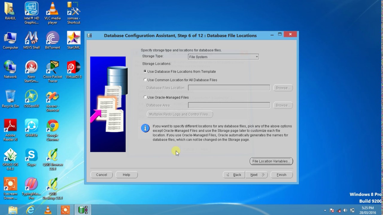 DW-2-Creating an Oracle database with the Database Configuration Assistant