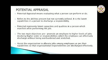 HRM- (Performance appraisal) - B.com(H) - 3rd sem