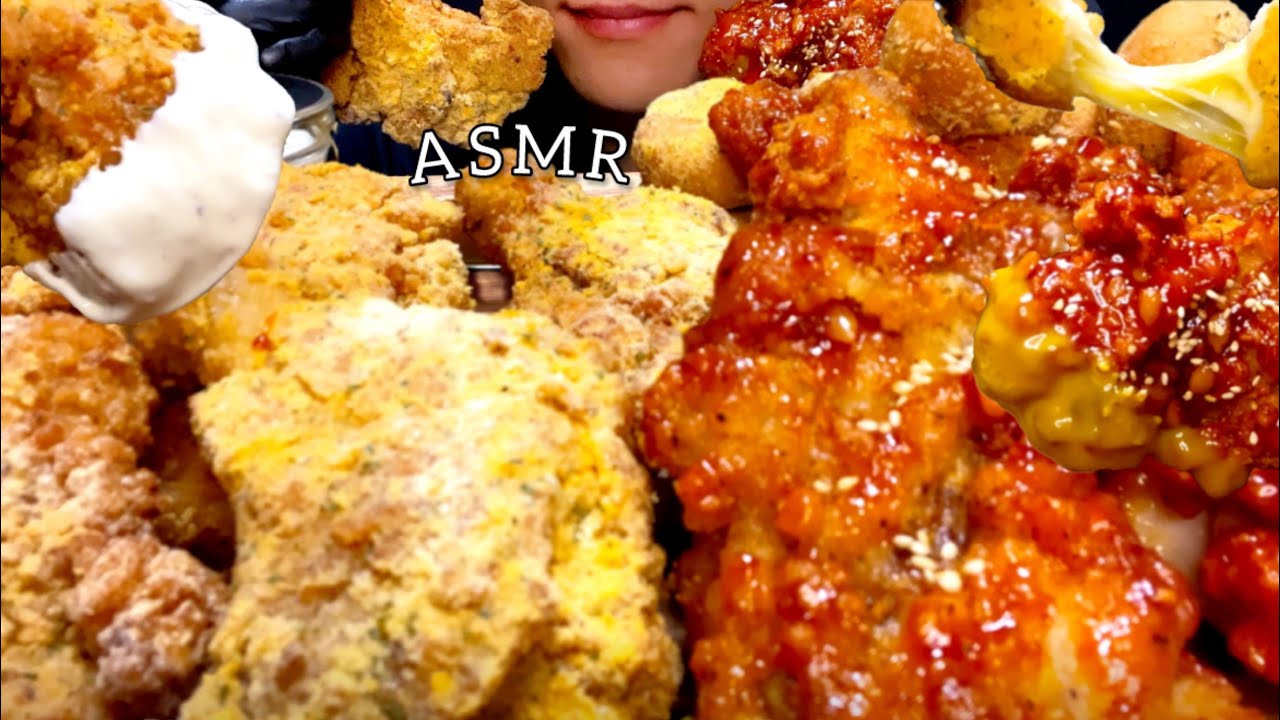 【咀嚼音】クリスマスに食べる韓国プリンクルチキンとチーズボール！프링클 치킨/ASMR/EatingSounds/Mukbang/먹방