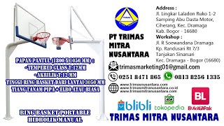 Tiang Basket Tanam Elbow NBA - Akrilik