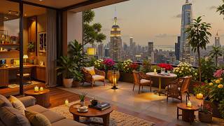 Peaceful Twillight City Balcony Jazz | Gentle Jazz and Urban Panorama View for Work & Rest screenshot 3