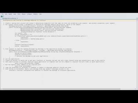 Configuration and Testing of whatsapp webhooks in localhost