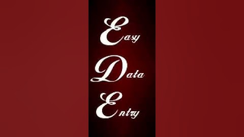 Easy Data Entry