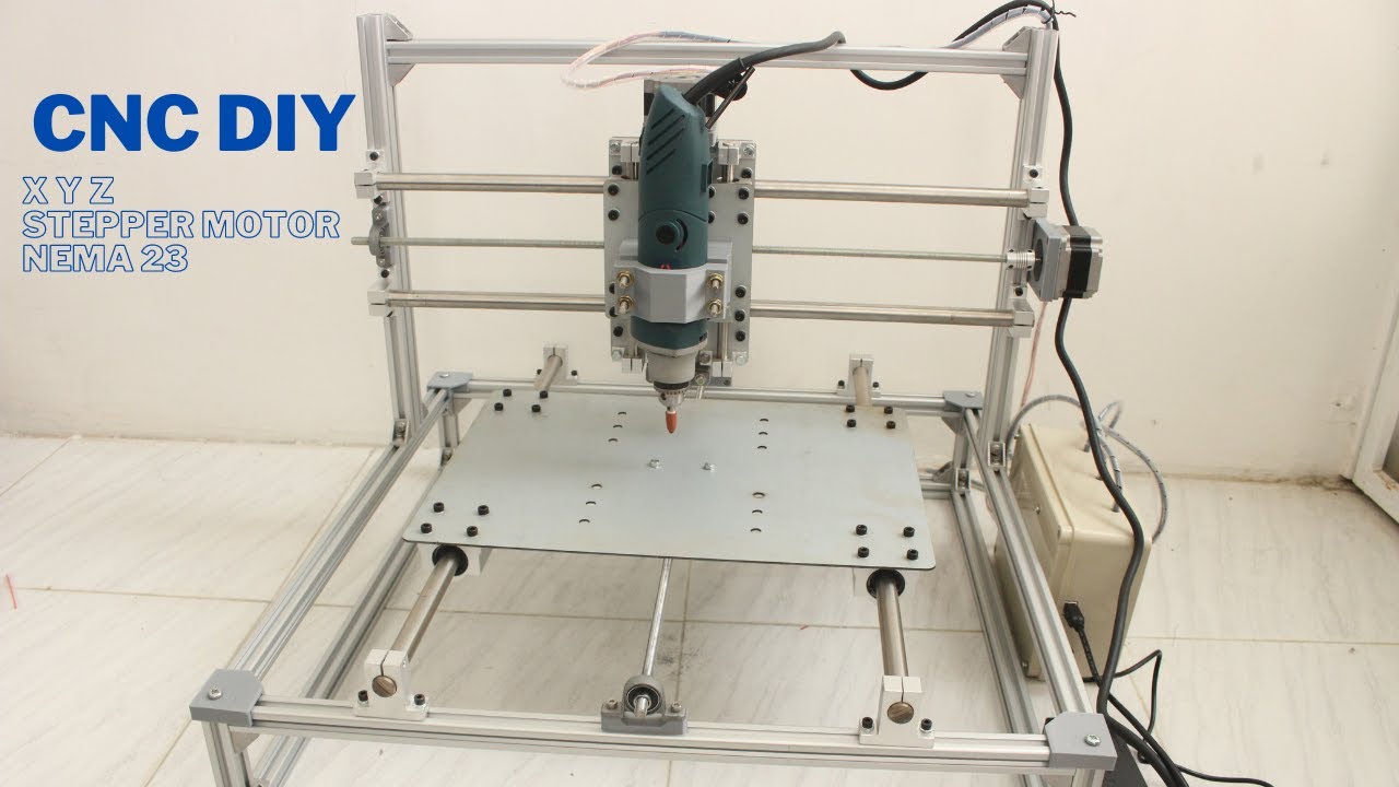 Homemade Router Motor Membuat sendiri DIY CNC Router mudah | X Y Z Axis Stepper Motor Nema 23 ...