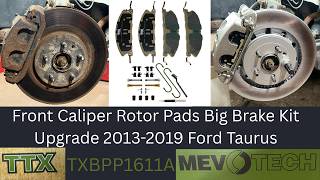 Front Caliper Rotor Pads Big Brake Kit Upgrade Replacement 2013-2019 Ford Taurus@MevotechParts TTX