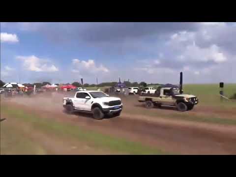 Ford Ranger Raptor Vs Toyota LandCruiser Race Landcruiser Fordrangerraptor Speed Toyota