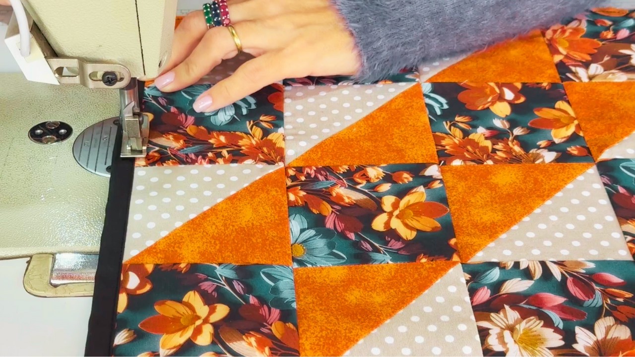 Как сшить ковер PATCH из красивой ткани с цветочным рисунком