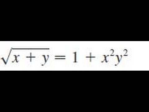 Sqrt X Y 1 X 2y 2 Find Dy Dx By Implicit Differentiation Youtube Sqrt X Y 1 X 2y 2 Find Dy Dx By Implicit Differentiation Youtube