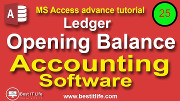 Ledger Opening Balance |Accounting Software | #MSAccess advance Tutorials Bangla | Best IT Life