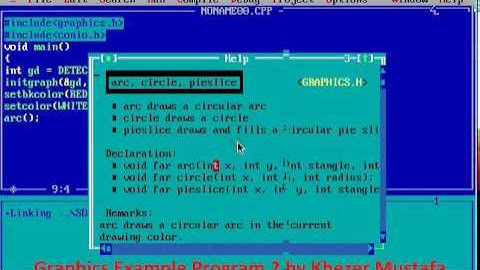How to draw arc in C using Graphics