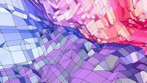 Background videos soft geometric low poly motion background with pure blue-red polygons abstract