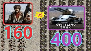 Boris vs Gattling Tank - Same Cost - Red Alert 2