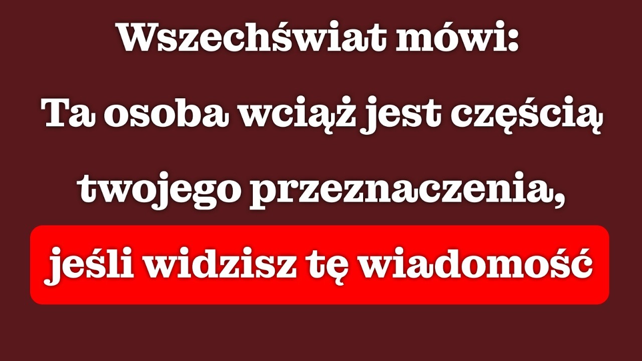Wszechświat mówi: Ta osoba wciąż należy do twojego przeznaczenia | Carl Jung