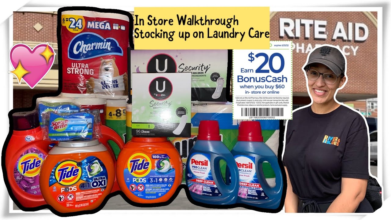 Rite Aid Couponing Haul 5/15 - 5/21 Spend $60 Get $20 BC, Laundry + Paper Products Stock up! 👏🏽