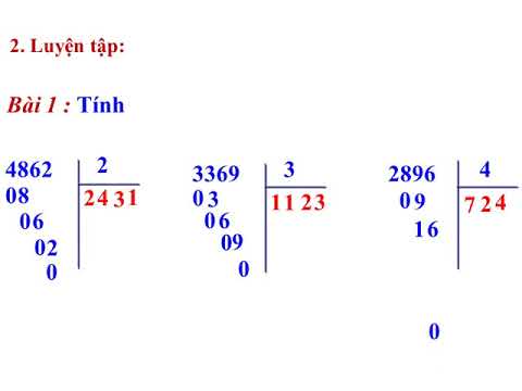 Toán: Chia số có 4 chữ số cho số có 1 chữ số