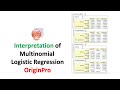 Interpretation of Multinomial Logistic Regression in OriginPro | Analyze and Visualize Results