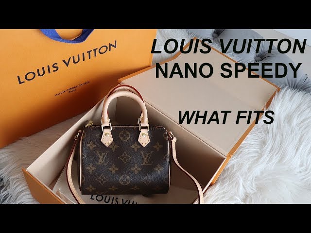 Whats in my @Louis Vuitton nano speedy bag!! This small is tiny but fi, nano speedy lv