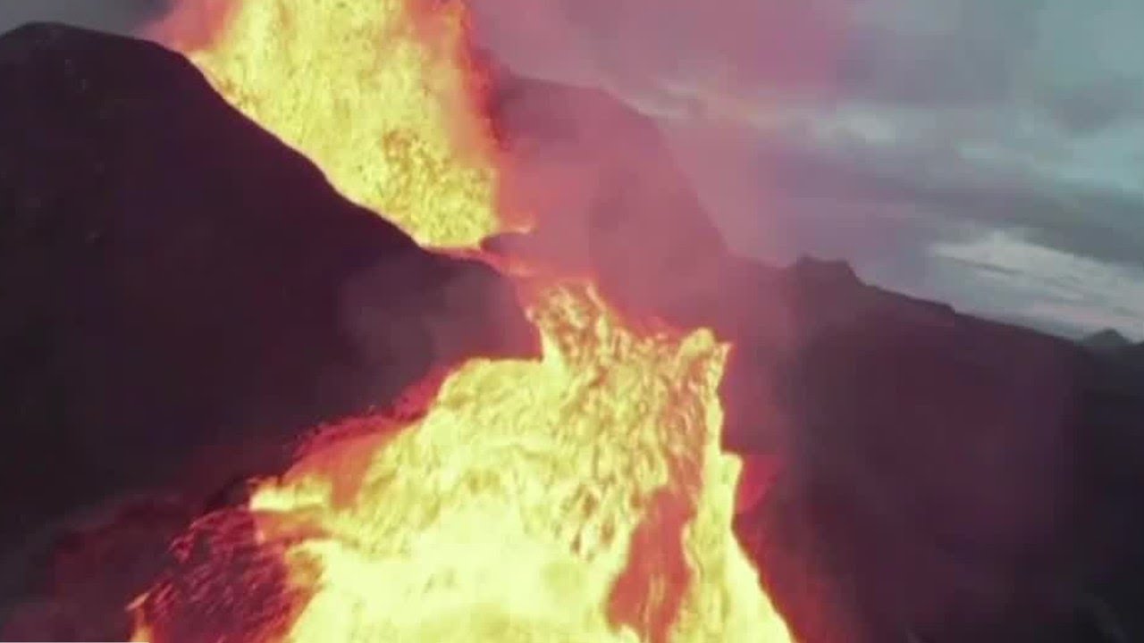 Drone crashes into erupting volcano