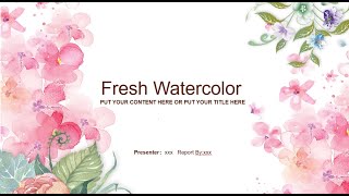 Floral Watercolor PowerPoint Template – Soft Botanical Slides for Reports, Lessons & Presentations screenshot 4