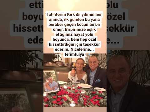 FATİH TERİM EŞİ FULYA TERİM 42 YIL AŞKLA GEÇEN YIL İLK GÜNDEN BU YANA BERABER GEÇEN KOCAMAN BİR ÖMÜR