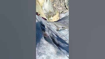 Glacier fall! They were ok! Follow for more #climbing