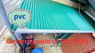 DIY how to make gutters with pvc pipes  BHK_DIY At Home #diy #pvc #tips