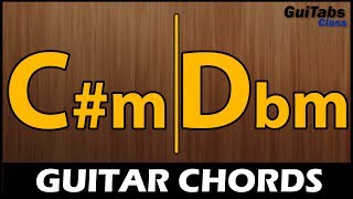 how to play c#/db minor chord / cmo hacer el acorde do#/reb menor