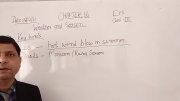 Class III EVS 13 12 2021 by Mr Rupesh Chapter 16 Weather and Season