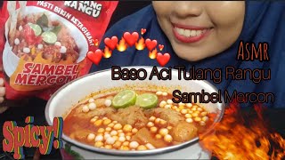 ASMR BASO ACI TULANG RANGU || SAMBEL MERCON PEDAS || ASMR INDONESIA || EATING SOUND || FOOD