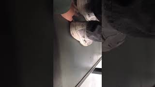 Candid Bus Hand Trample Crush White Sneakers Girl Trailer