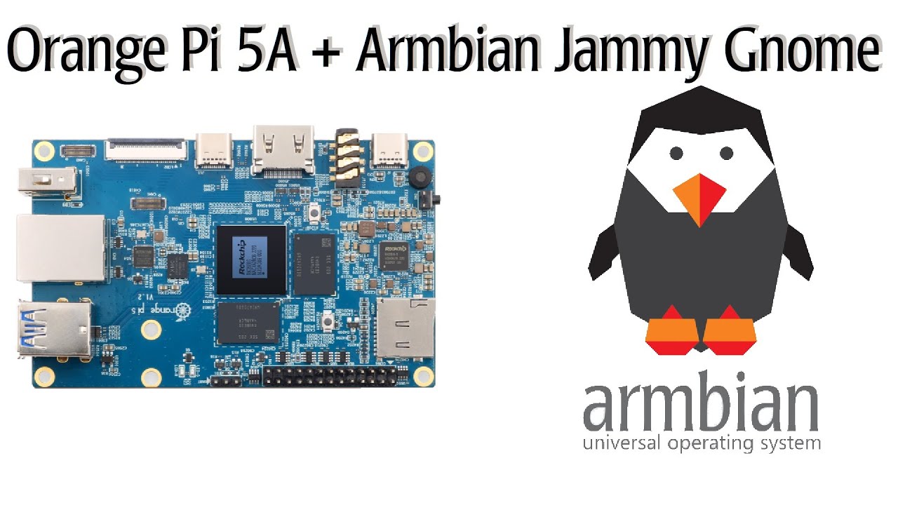 Orange Pi 5 RK3588S review with Armbian Jammy Gnome - YouTube