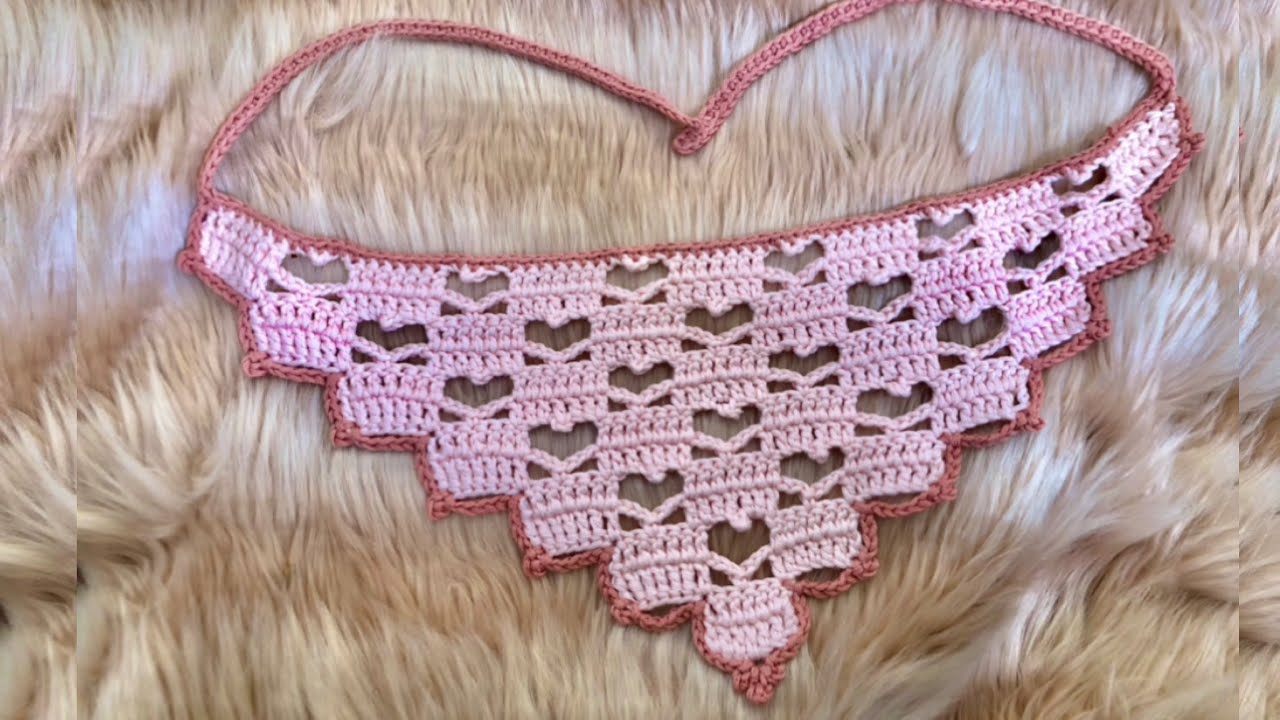 CROCHET HEART BANDANA | CROCHET  HEART SHAWL | CROCHET FOR BEGINNERS