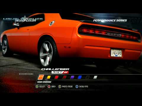 Need For Speed Hot Pursuit Cars Dodge Challenger SRT 8