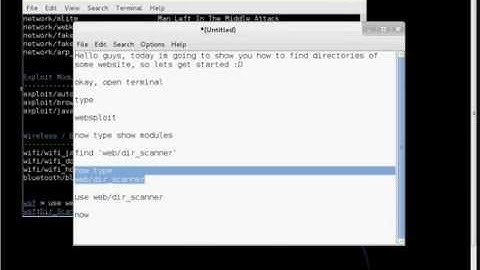 {Kali Linux} ~ Directory Scanner