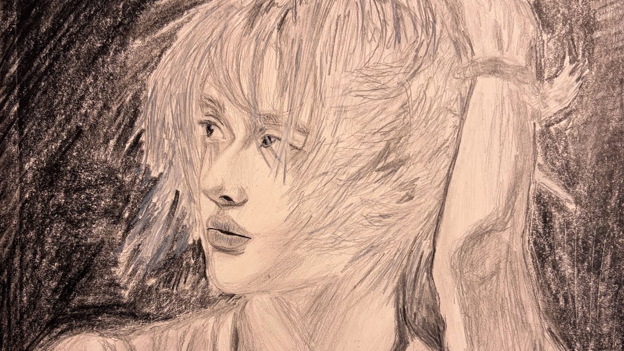 Drawing Wonbin (RIIZE) Sped Up Time Lapse 🤍🖤⭐️ - YouTube