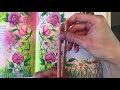 Johanna Basford Ivy sweetpea page tutorial - pencil and pastel mix background