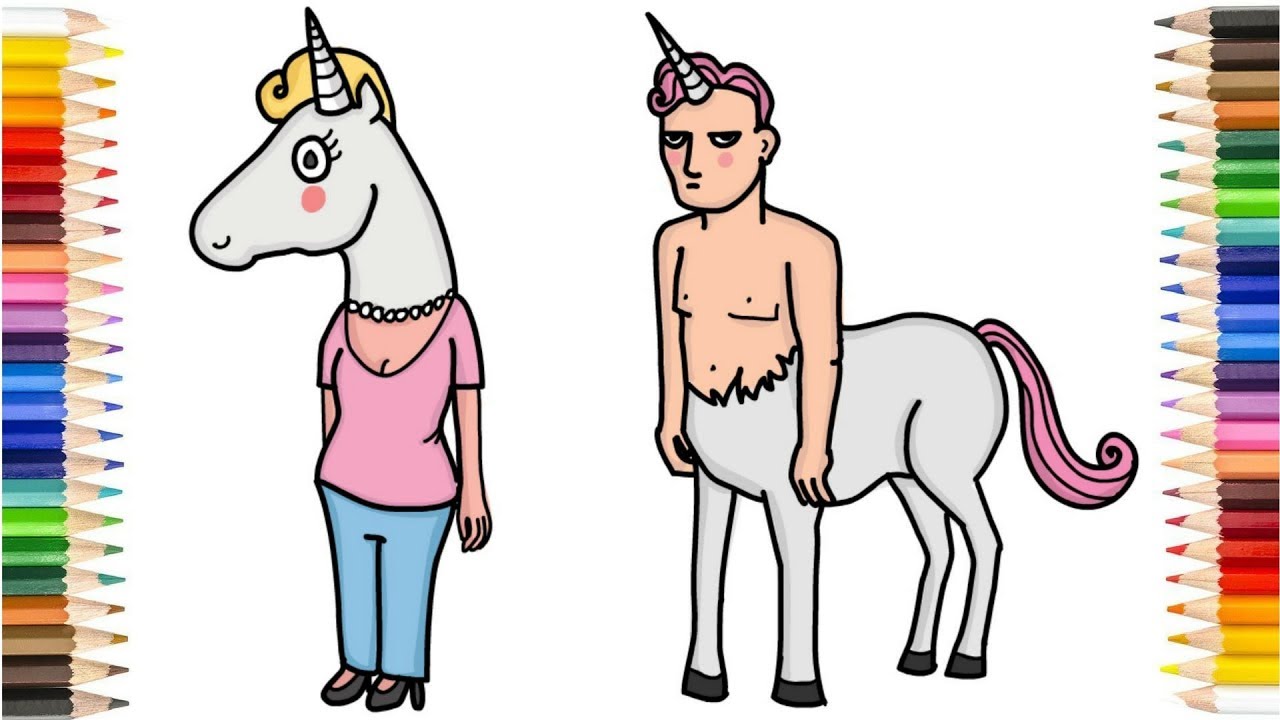 How To Draw A Half Man Half Horse Youtube Videos For Kids Youtube