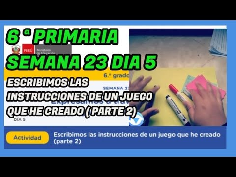 ESCRIBIMOS LAS INSTRUCCIONES DE UN JUEGO QUE HE CREADO. / 6º PRIMARIA / 11 de setiembre.