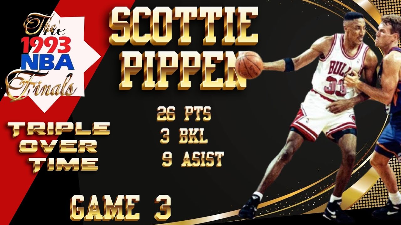 Scottie Pippen Final NBA Game 3 TRIPLE OVERTIME - YouTube