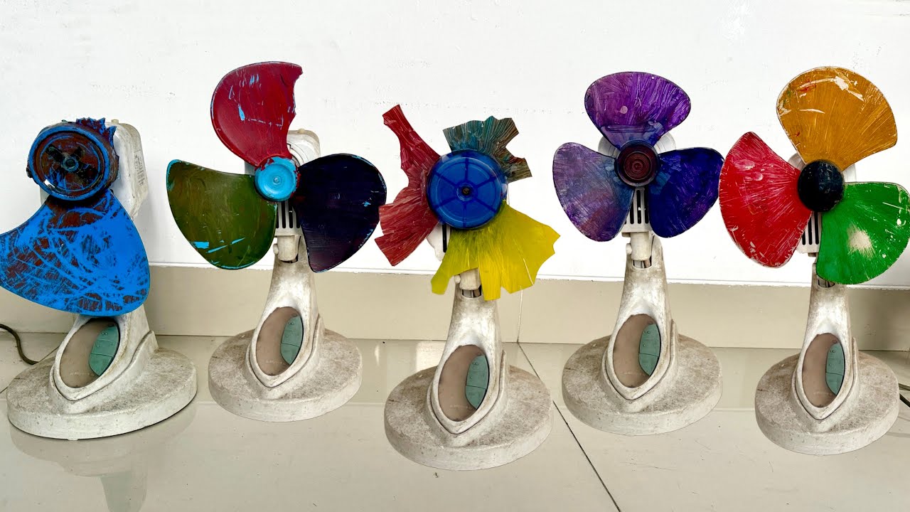 Kipas angin meja jadul mencoba aneka baling 