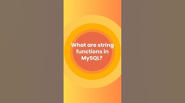 MySQL String Functions Explained Simply 📝#shorts #databaseconcepts #interviewpreparation #mysql #db