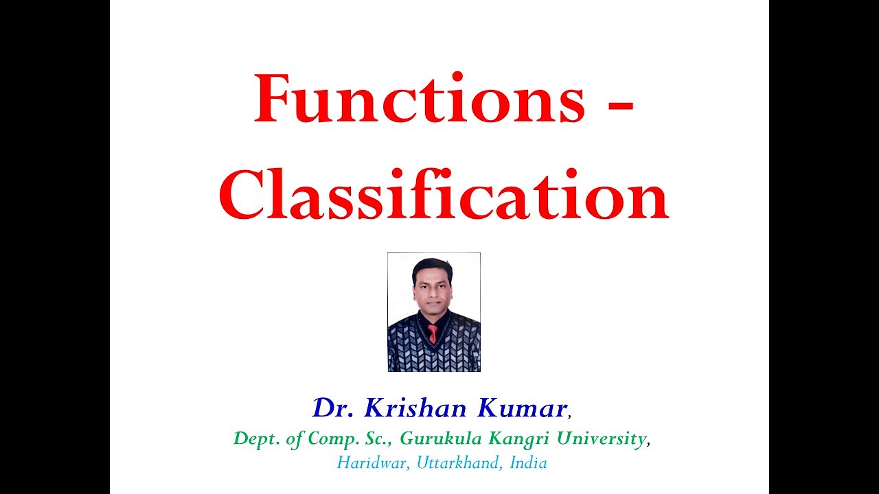 8.1 Classification of Functions | Discrete Mathematics - YouTube